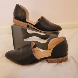 Black Catherine Malandrino cutout flats size 9